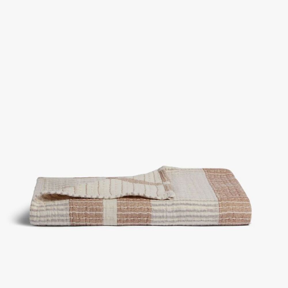 Beachcomber Stripe Throw Parchment & Pecan - Parachute